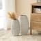 Glitzhome® Gold & White Oval Textured Metal Floor Vases Set